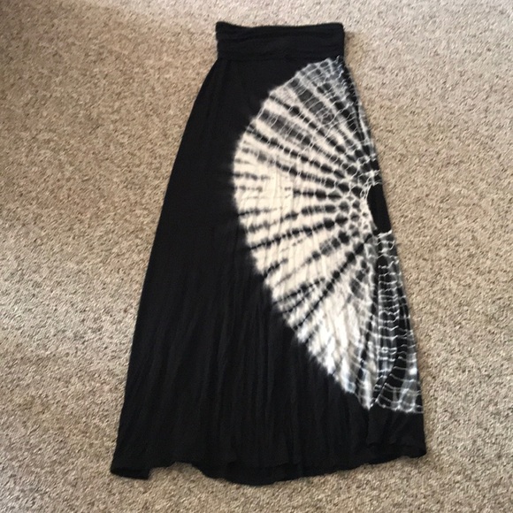 black tie maxi skirt
